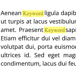 keyword usage