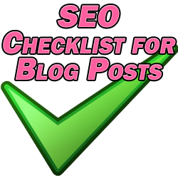 seo checklist for blog posts