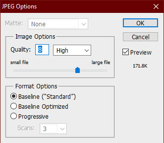 image quality in photoshop